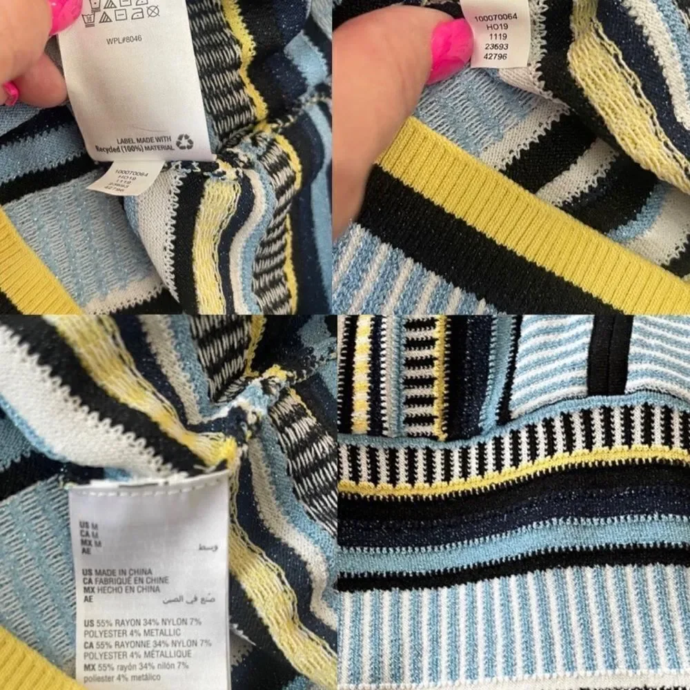 INC International Concepts Striped Knit Halter Top - Picture 6 of 7